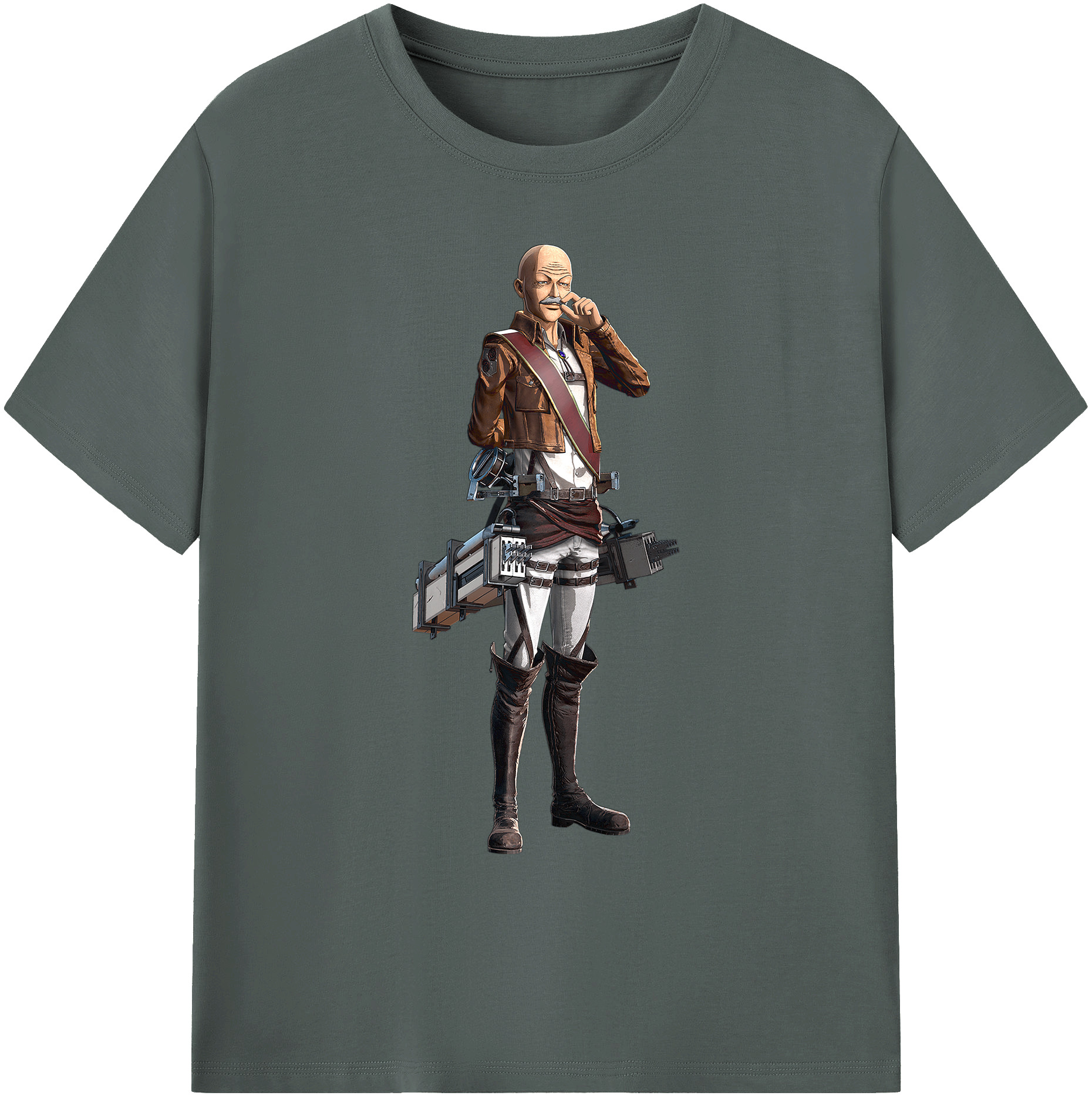 （画像用） 進撃の巨人 ドット·ピクシス Attack on Titan Dot Pixis 綿100％ メンズ半袖Tシャツ｜肌触りやわらか＆通気性